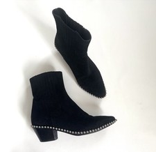 Bottines santiags cloutées en daim noir ZADIG & VOLTAIRE  Pointure 38