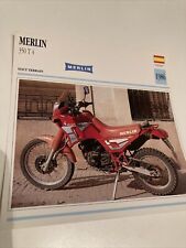 Merlin 350 T4 1986 carte moto de collection Atlas Espagne