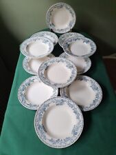 Faïence fin XIX è déb XX  11 Assiettes Creuses St Amand Terre de Fer Guadeloupe