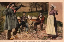 CPA 63 - L'Auvergne - 5566. Les Scènes Villageoises - Une Bourrée à deux