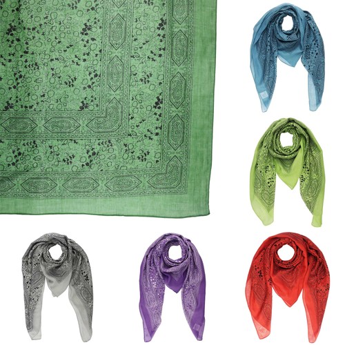 Foulard coton motif - motif, floral