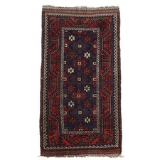 Tapis Ancien Asiatique Laine Noeud Gros 180 x 95 cm Original