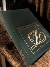 Ancien grand dictionnaire des lettres vintage livre épais collection rare rétro