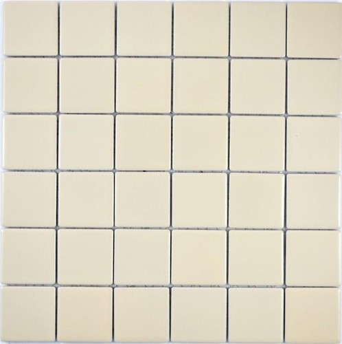 Mosaïque céramique beige mat - céramique,