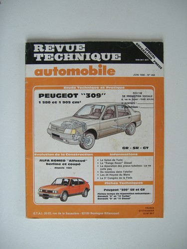 Revue technique rta - technique, peugeot