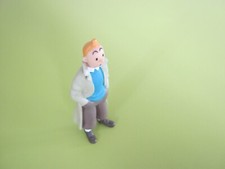 FIGURINE TINTIN A L'IMPERMEABLE PLASTIQUE TBE
