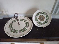 PLATEAU A FROMAGE EN FAIENCE DE GIEN + 2 ASSIETTES A FROMAGE 