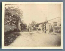 A vélo  Vintage albumen print