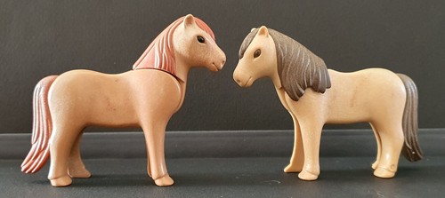 Playmobil lot 2 poneys - -,