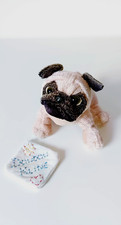 Peluche/Doudou Pug Puppy Dog Chien Carlin Beige Rose Marron 20cm  - Ganz Webkinz