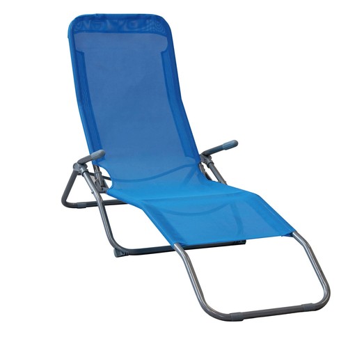 Transat jardin pliant bleu - transat, de