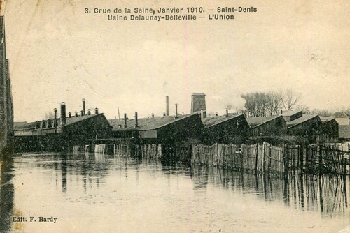 Carte saint denis crue seine - carte,