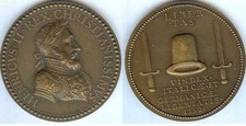 Médaille de table - HENRI II 1552 libertas vin dex italic AE. et germanicae