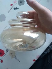ancien Globe  en Verre Fumé