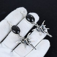 Noir Obsidienne Boucles Pierre