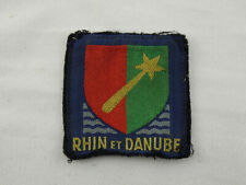 Insigne tissu Rhin et Danube armée Delattre 2ème DB Leclerc 1944 wwii ww2