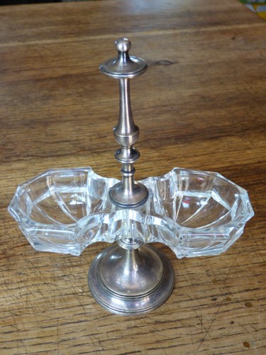 Ancien double saleron en - double,