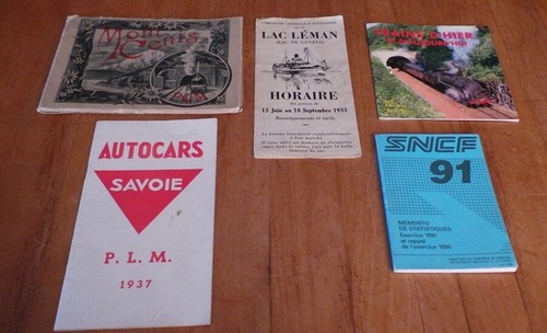 Diverses brochures horaires - brochures,