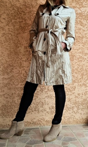 Trench imper beige doré - trench,