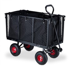 Chariot de jardin brouette polyvalente 4 roues 500 kg chariot pliable amovible