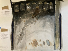 Tres Beau Grand Dessin Original Collage Architecture Gouache Sur Papier Art 1980