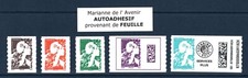 2023 Marianne de l'Avenir N° 2356/60 = 5 AUTOADHESIFS issus de feuilles NEUFS **