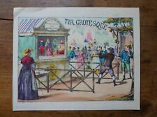 SAUSSINE LEON-PLANCHE DE JEU-TIR GROTESQUE-LITHO COULEUR