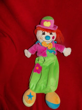 Doudou Peluche CMP Clown Range Pyjama Rose Vert Jaune Bleu