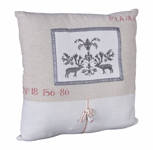 Coussin shabby chic broderie - shabby,