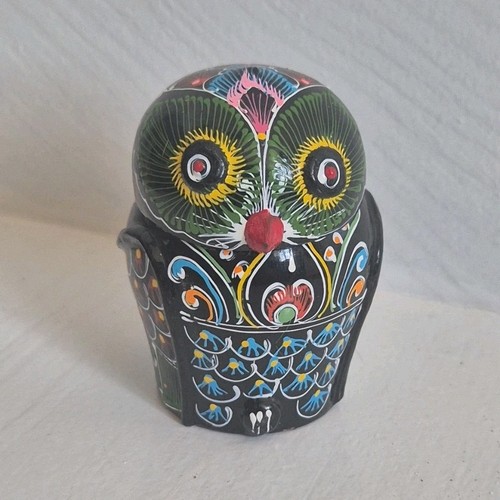 Figurine chouette peinte