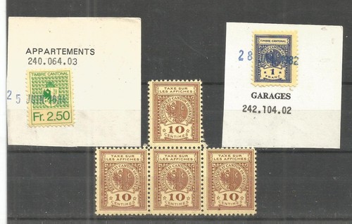 Timbres anciens suisse - timbres, fiscaux