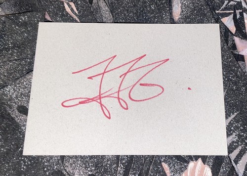 Carton autograph dedicace - carton, jean