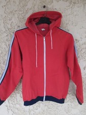 Veste à capuche SPORT vintage années 70 rouge nylon DROPNYL HELANCA jacket S