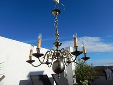 lustre en étain style Hollandais 6 feux