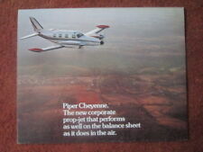  3/1974 DEPLIANT PUBLICITAIRE PUB PIPER AIRCRAFT CHEYENNE AVION FLUGZEUG
