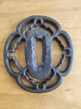 tsuba Tantôt Japon Antique edo Ajouré Sukashi  ecole Owari 