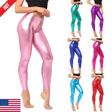 Pantalon Slim En Similicuir Pu Pour Femmes Taille Haute Push-Up Legging /