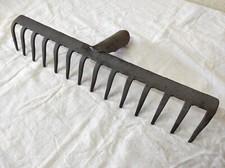 Outil ancien Râteau de jardinage 35,5 cm de large