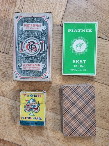 Lot jeux cartes tarot - 4, de