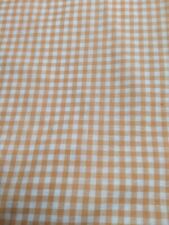  COUPE TISSU  COTON  CARREAUX VICHY PECHE / BLANC