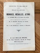 Livre Vente Publique d'une belle collections de Monnaies, médailles, Jeton (L25)