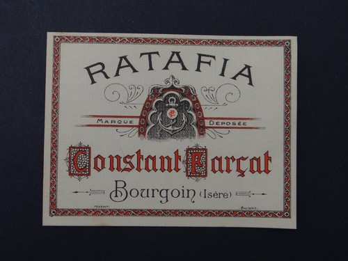 Ancienne étiquette ratafia - étiquette,