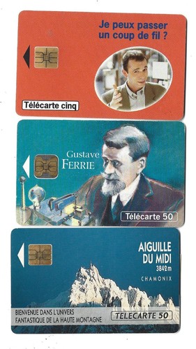 Lot 3 telecartes - lot,