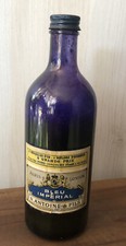 ancienne bouteille d’encre Antoine et fils bleu imperial 22 cm collection