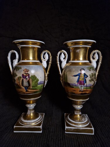 Paire vases mariés en - de, mariés"