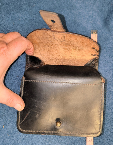 Cartouchière lebel cuir noir - cartouchière,