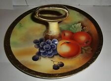 Tôt 20th Siècle Peint à la Main & Signé Fruit Gâteau Plaque