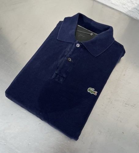 Polo lacoste vintage bleu - polo,