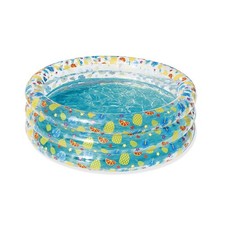 Bestway Piscine Gonflable 3 Anneaux Transparent Tropical 150x53 cm +6 Ans Jar
