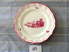 129- GIEN. Modèle paysages roses. Assiette plate D 25 cm